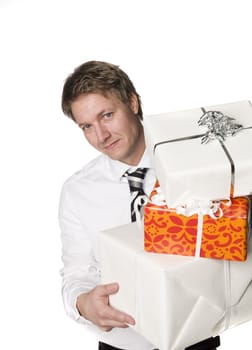 Man with gifts
