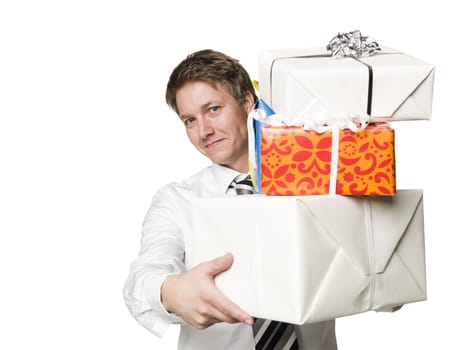 Man with gifts