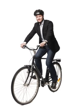 man with bike