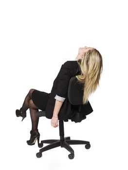 Woman siting in a office chair