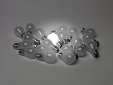 Pile of light bulbs