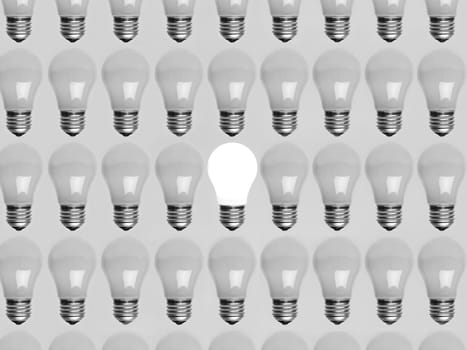 Collage of light bulbs