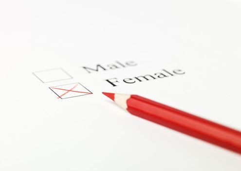 Checkboxes regarding gender