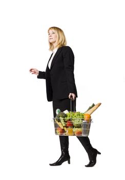 Woman with a shopping-basket