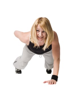 Woman doing push ups