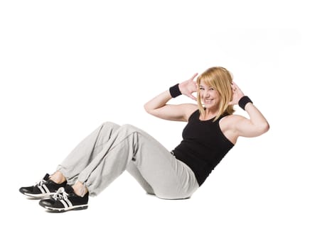 Woman doing situps