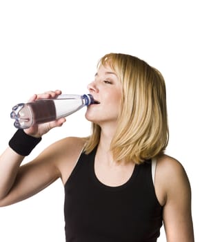 Girl drinking water