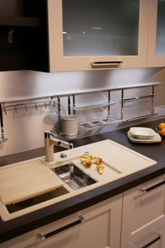 detail in a modern and new kitchen