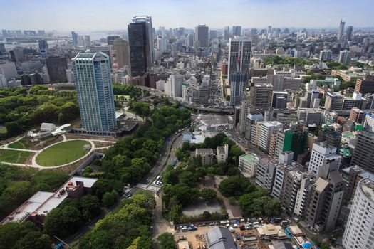 A cityscape of Tokyo, Japan.