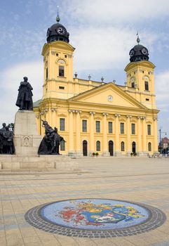 Main square of Debrecen city, Hungary