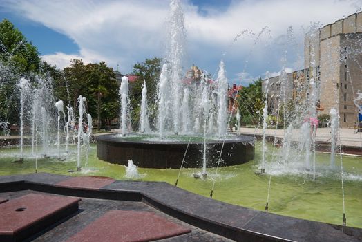 photo of the beautiful fountain with streem of water