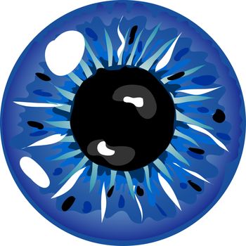 Illustration of a blue pupil