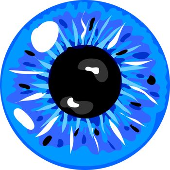 Illustration of a blue pupil