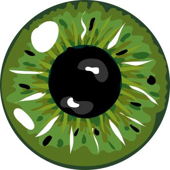 Illustration of a green pupil