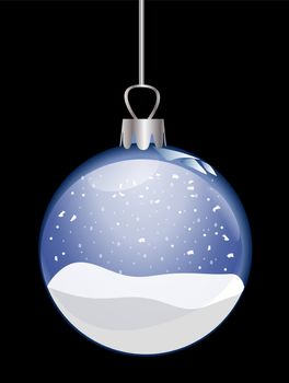 illustration of a christmas glass ball