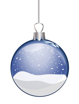illustration of a christmas glass ball