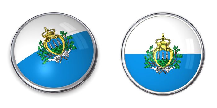 button style banner in 3D of San Marino