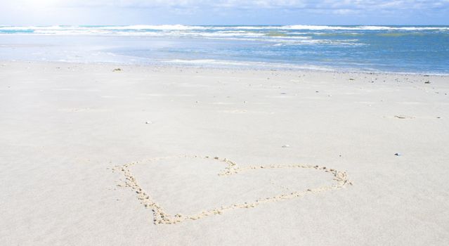 Beautiful beach with sunlight