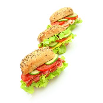 Fresh sandwich with vegetables