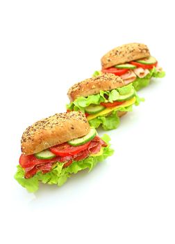 Fresh sandwich with vegetables