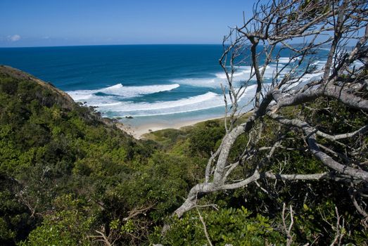 A wonderful view of the coast around Byron Bay Lighthouse