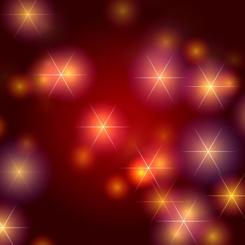 white stars over red background with lights and gleams