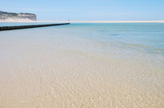 stunning and famous lagoon in Foz do Arelho, Portugal