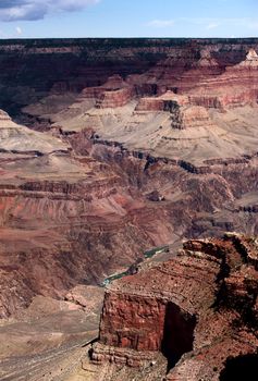 Detail of Rocky Outcropping and Colorado River in the Grand Canyon