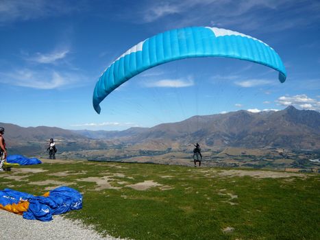 Paragliding at Conronet Peak / Queenstown