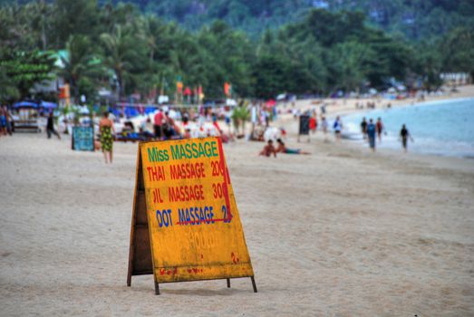 The beach of Lamai after sunset, Thailand