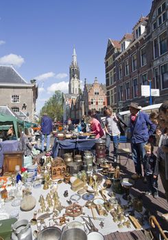 Antique market in Delft
