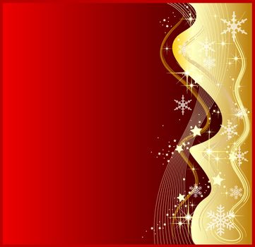 Illustration of a abstract red christmas background