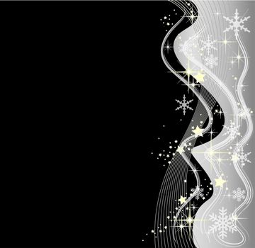 Illustration of a abstract black christmas background