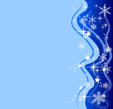 Illustration of a abstract blue christmas background