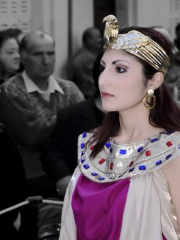 Beauties of the Ancient Empires - Images shot during parade demonstrating fashion and beauty of ancient empires of Rome, Egypt, Judea, etc