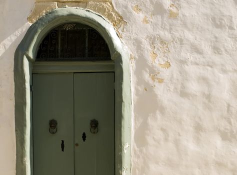 A medieval and old house door in Mdina on the island of Malta