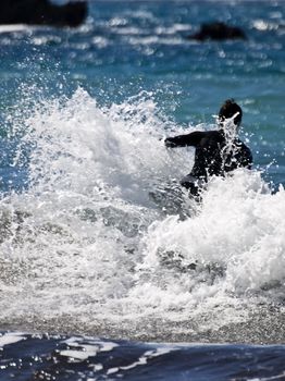 Surfing the waves is a very rare event in Malta