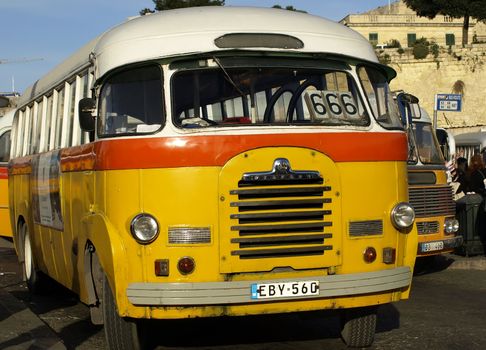 The legendary and iconic Malta public buses