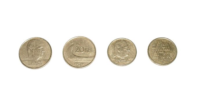 norwegian 10 and 20 kr coins