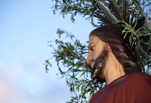 Statue from the passion of the Christ during the good Friday procession in Luqa in Malta  
