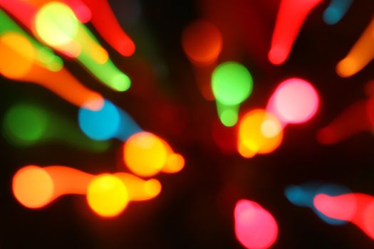 Blurred and zoomed Christmas lights

