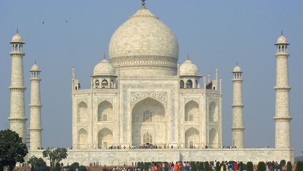 A large view of the Taj Mahal in India.