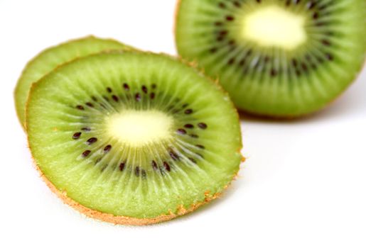 Close up of Kiwi isolated on a white background.