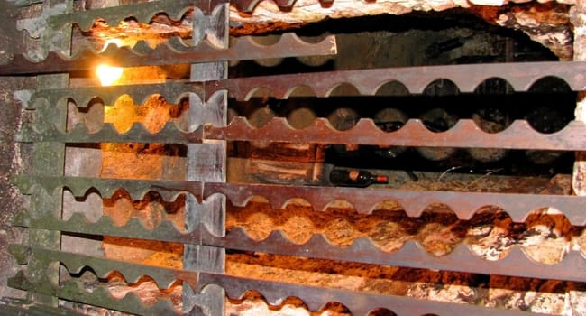 A vintage Tuscan Wine Rack.