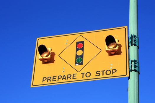 'Prepare To Stop' Traffic Sign