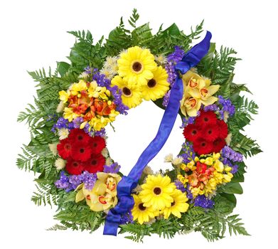 Floral Wreath isolated with clipping path      