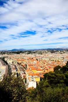 aerial view of the Nice old town France