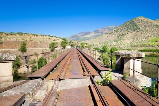 railway viaduct near border of Portugal, Castile and Leon, Spain