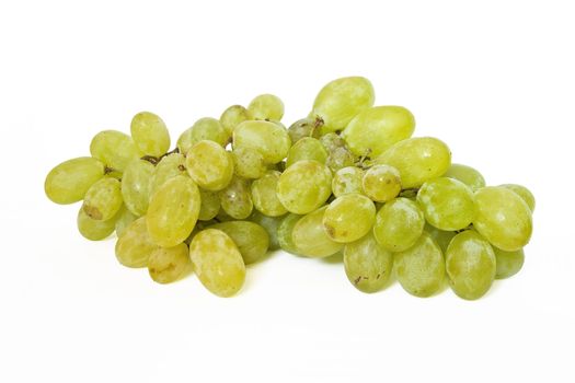 bunch of fresh grapes isolated on white background