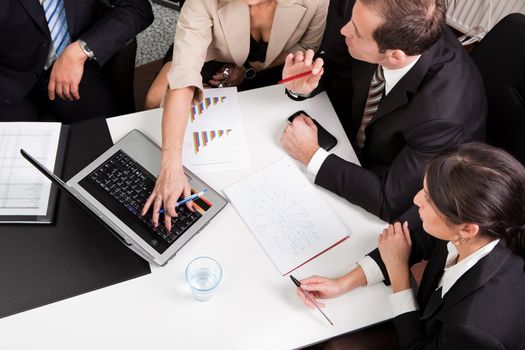 Business team at the meeting discussing work